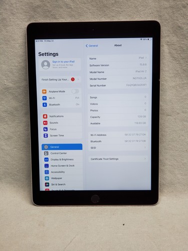 Apple ipad air 2nd gen - apple, 128gb