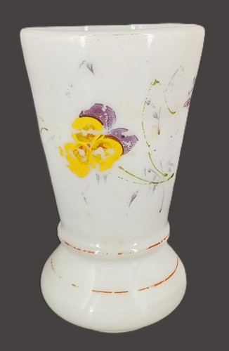 Ancien vase opaline blanche - vase,
