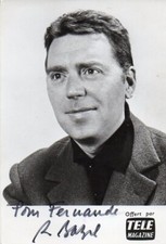 CARTE DEDICACEE ROBERT BAZIL - COMEDIEN - 10,5x15 cm - ORTF - THIERRY LA FRONDE