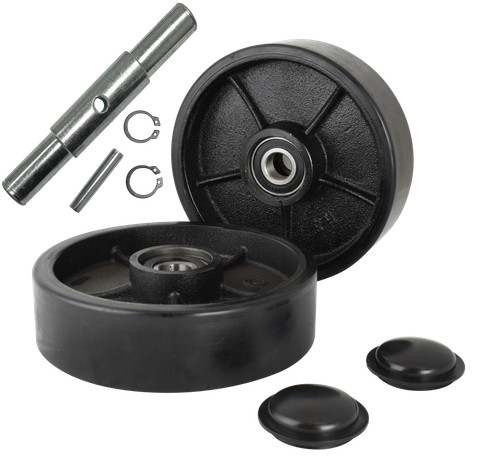 Pallet jack steering wheels - pallet,