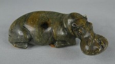 ancienne sculpture pierre Chine hippopotame chinese stone statue