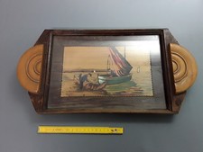 ancien Plateau en bois 1950