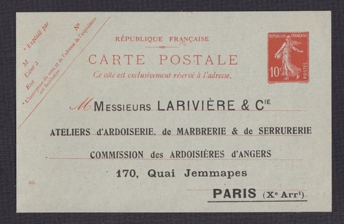 Entier postal semeuse - entier,