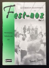ACCORDÉON DIATONIQUE FEST NOZ VOL 1 PARTITIONS TABLATURES CD YANN DOUR BRETAGNE
