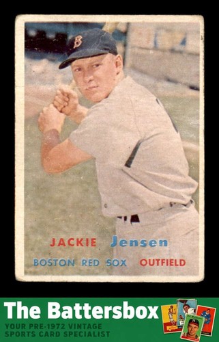 1957 topps 220 jackie jensen - topps,