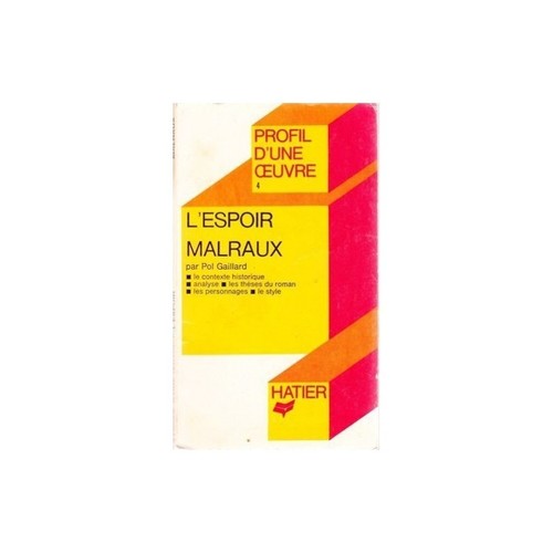 Espoir malraux par - par, pol