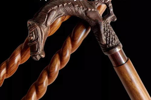 Bâton marche bois fait - de,