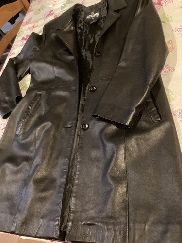 Manteau cuir noir moschyto - manteau, noir,