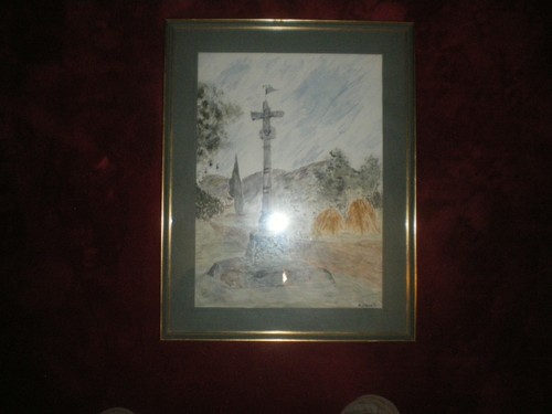 Grande aquarelle calvaire en - grande,