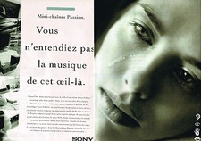 PUBLICITE ADVERTISING 045  1995  SONY  la mini-chaine hi-fi  ( 2pages)