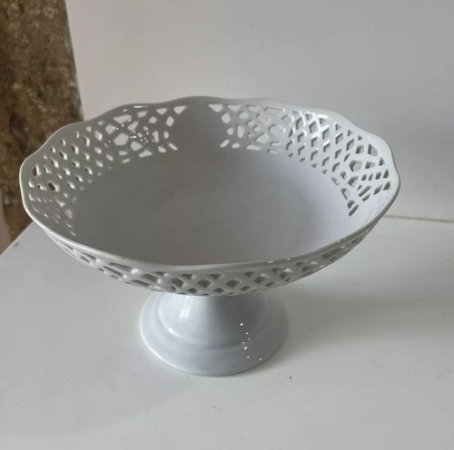 Coupe compotier blanc ajouré - coupe,