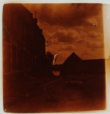 Ville à identifier France Photo Stereo PL59L15n4 Plaque de verre Vintage c1910