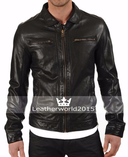 Blouson cuir noir pour - cuir,