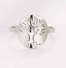 Bague arbre de vie acier inoxydable argenté bijou pour femme taille 57 / USA 8
