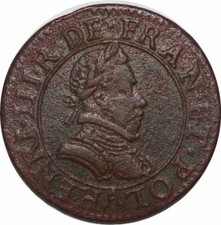 S6933 Rare Henri III double tournois 1584 Paris TTB+++ ! ->Faire Offre