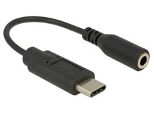 Adaptateur audio USB Type-C mâle vers jack 3,5 mm femelle - Noir - DeLock