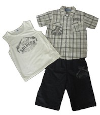 Ensemble enfant, short et chemise ZSF, bleu, taille 12 ans - 152