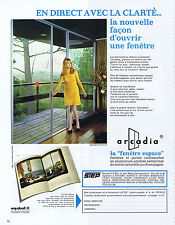 PUBLICITE ADVERTISING 054 1969 ARCADIA fenêtres et portes en aluminium