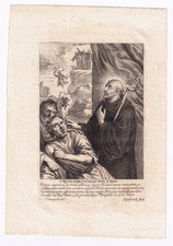 Portrait XVIIIe Saint Hugues de Cluny Hugo Benediktiner Ordre Saint-Benoît  1710