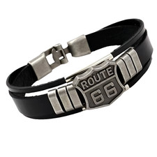 Bracelet - Homme - Cuir - Noir
