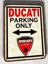 plaque métal vintage Ducati Parking