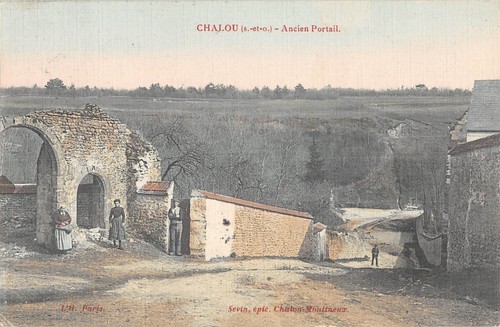 Cpa chalou ancien portail - cpa,