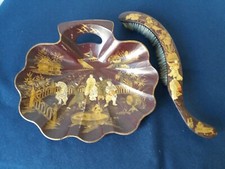 Ancien Ramasse-miettes époque Napoléon III à décor chinois