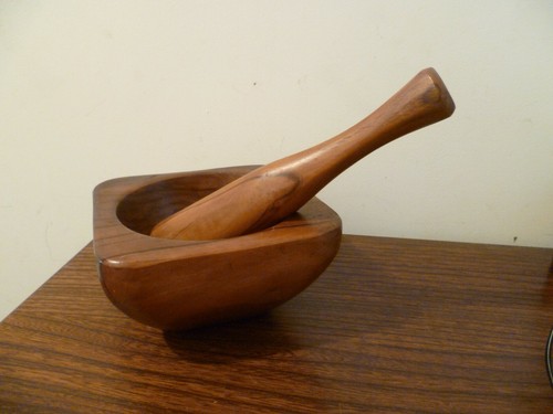 Mortier son pilon bois - et,
