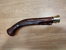 Ancien FLACON PARFUM EN VERRE EN FORME DE PISTOLET  / ARME - VIDE