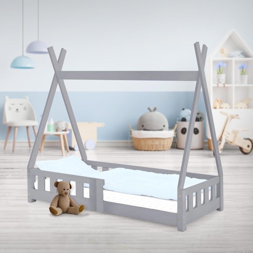 Lit tipi enfants gris - tipi,