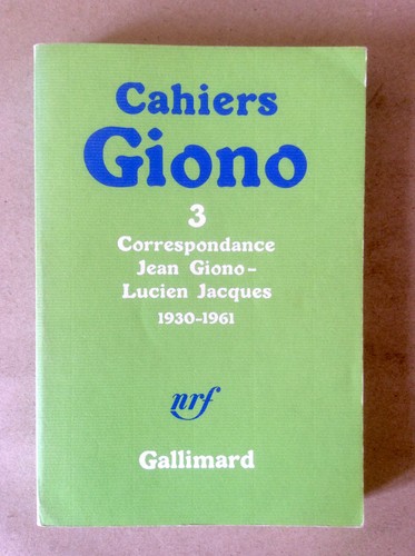 Cahiers giono - cahiers, 3