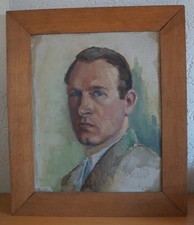 Huile sur Toile  encadré PORTRAIT, AUTOPORTRAIT  ?   Signé ALBERT KEHR