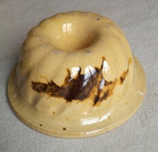 Ancien Moule à Kouglof Alsacien 6 ou 9  Terre cuite vernissée  22 cm Kougelhopf 