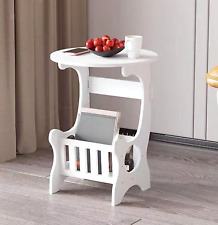 Petite table d'appoint ronde plateau boissons Table de chevet porte revue canapé