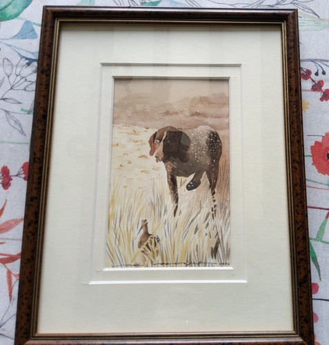 Aquarelle scene chasse - aquarelle,