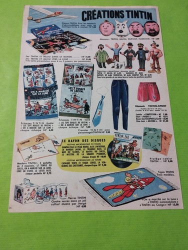 Publicite creations tintin - creations,