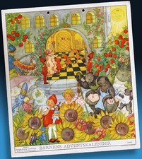 Ancien Calendrier De L'Avent 1943 Magique Fête De Noël Lutin Aina Stenberg