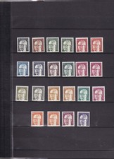 Allemagne, la série 505/517 de 1970/73 en timbres neufs**