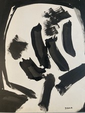 Xavier Zevaco – Gouache et Huile sur Papier – 65x50 cm Abstraction Lyrique Art