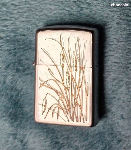Zippo roseau placage - , argent