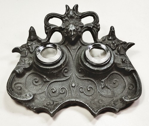 Ancien encrier double - encrier, en
