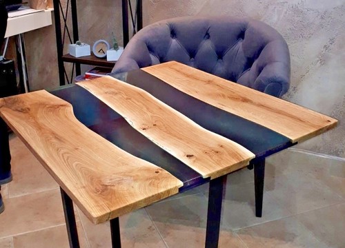 Black epoxy wood - black,