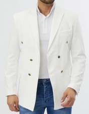 Designer Costume Croisé Blanc