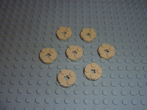 Lego tan round plate - 7,