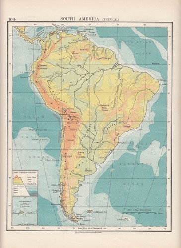 1923 carte sud amérique - 1923,