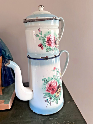 Grande cafetière émaillée - grande,