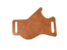 Pochette étui simili cuir pour grand couteau pliant marron clair