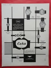 Publicité de presse Montre Suisse ESKA  1954