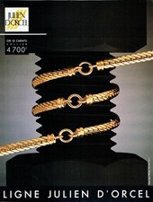  publicité Advertising 0522 1987   ligne Julien d'Orcel  bijoux or  18 cts
