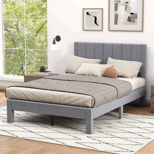 Lit double 140x200cm velours - lit,